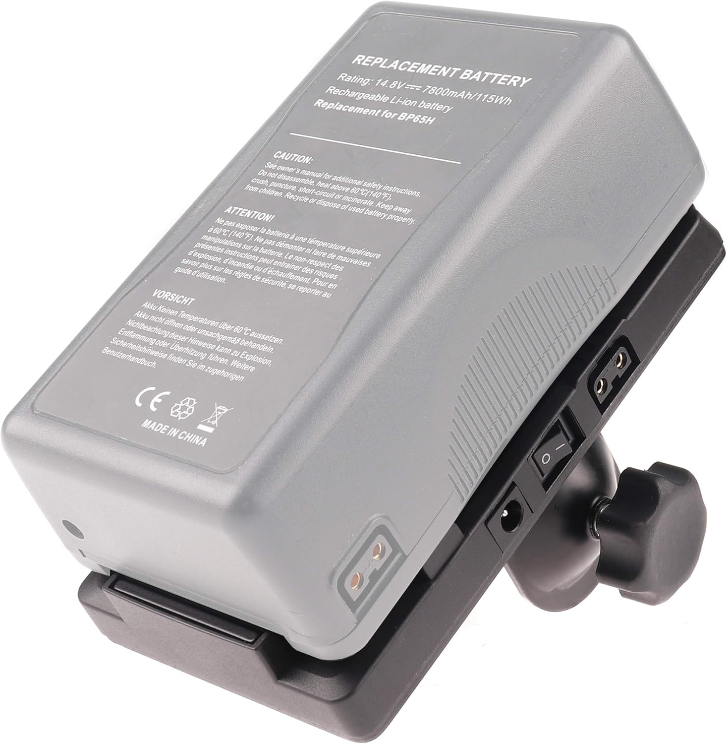 Foto4easy V Mount Battery Power Plate Adapter with DC D-Tap Output for DSLR Video Camera Monitor Video LED Light Pack of 2