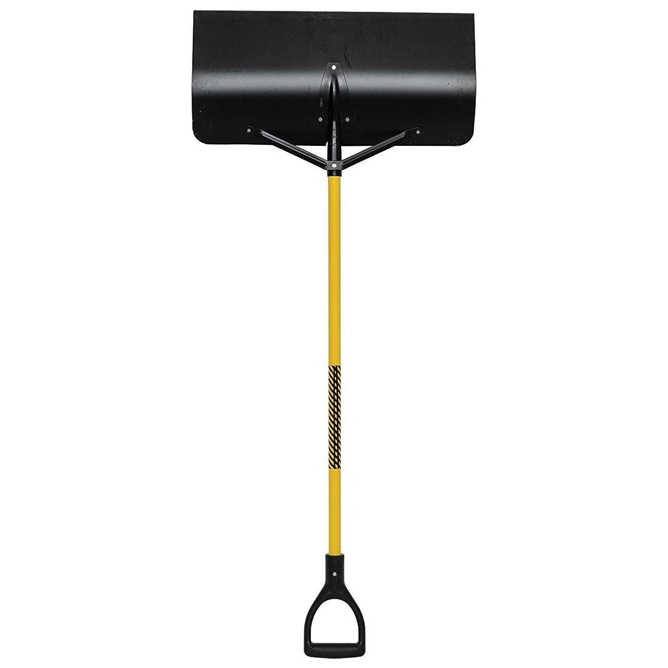Structron Steel Snow Pusher with 24 in. Head with Braces and 42 in. Fiberglass Handle