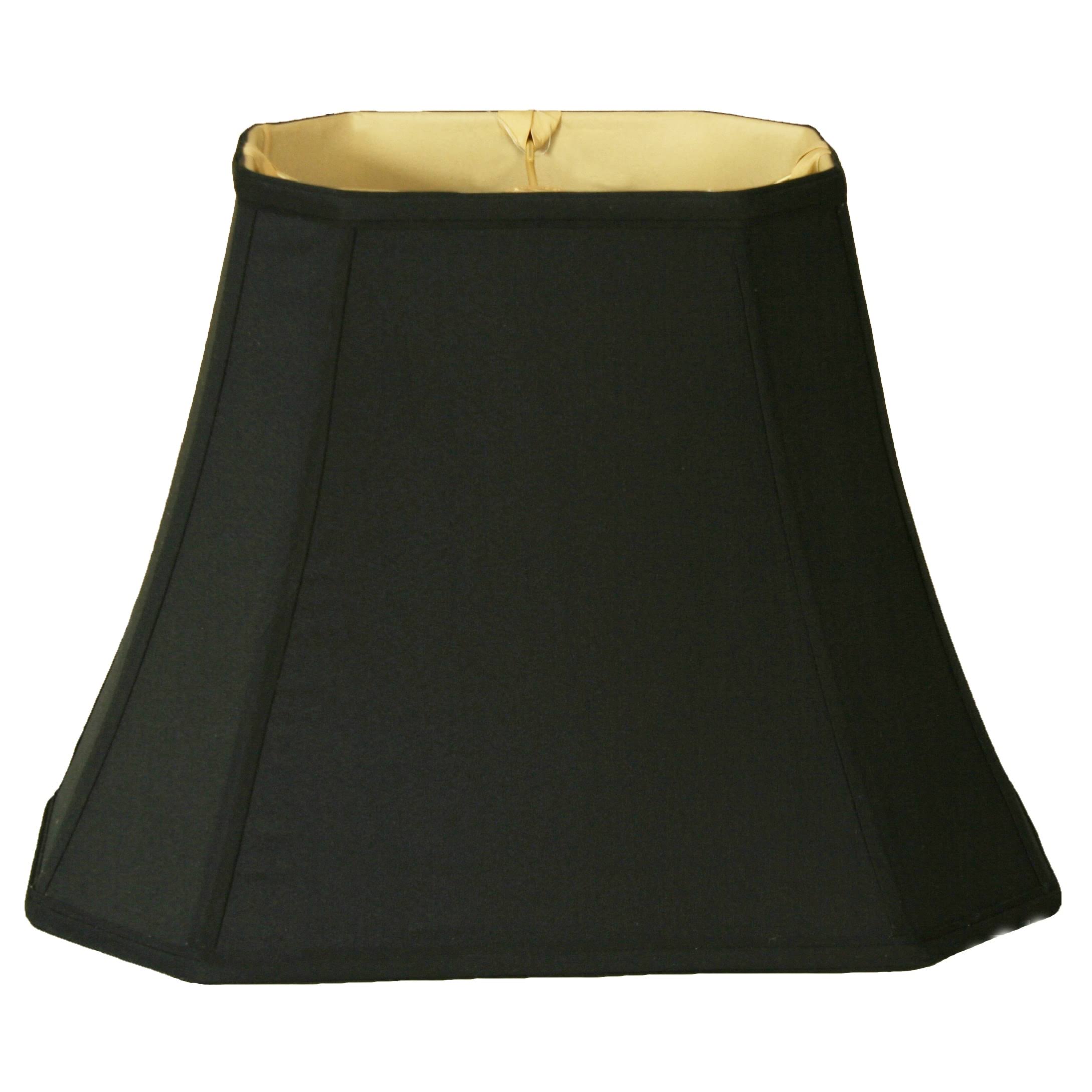 Royal Designs 18x22 Rectangle Cut Corner Lamp Shade Black