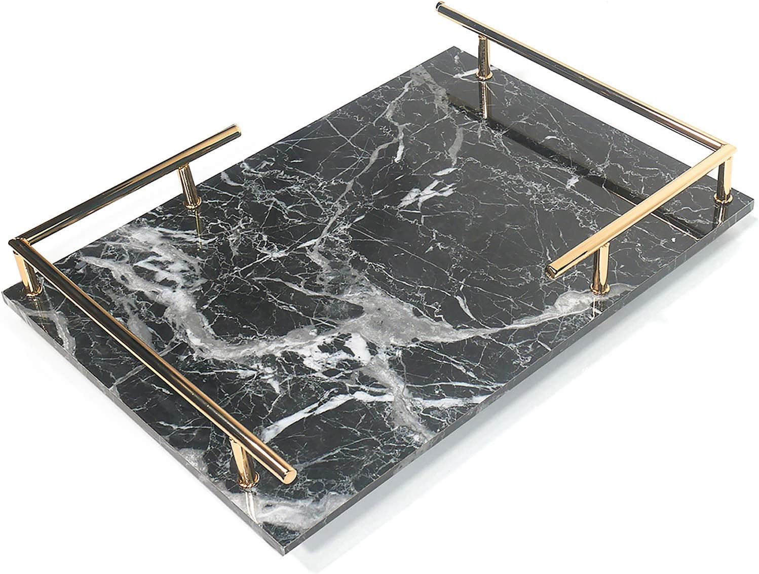 Bundle - PuTwo Decorative Tray and Cotton Pads Holder of 4 Sections Pack of 2