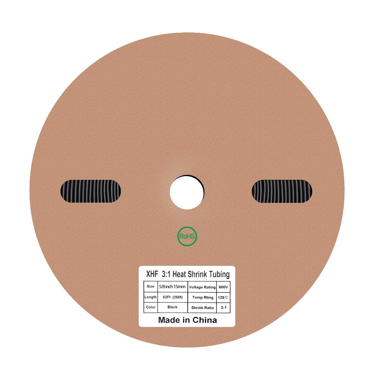 82 Ft XHF 5/8 Inch (15mm) 3:1 Waterproof Heat Shrink Tubing Marine Grade Wire Cable Adhesive Lined Tube Insulation Seal Against Moisture Corrosion and Air Leakage Black Pack of 2