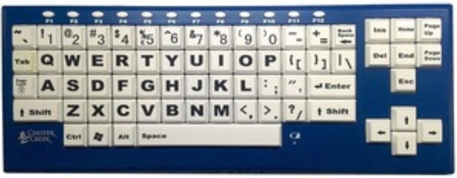 Chester Creek Ablenet BigBlu VisionBoard Large Keys Bluetooth Black Print on 1-in/2.5-cm White Keys