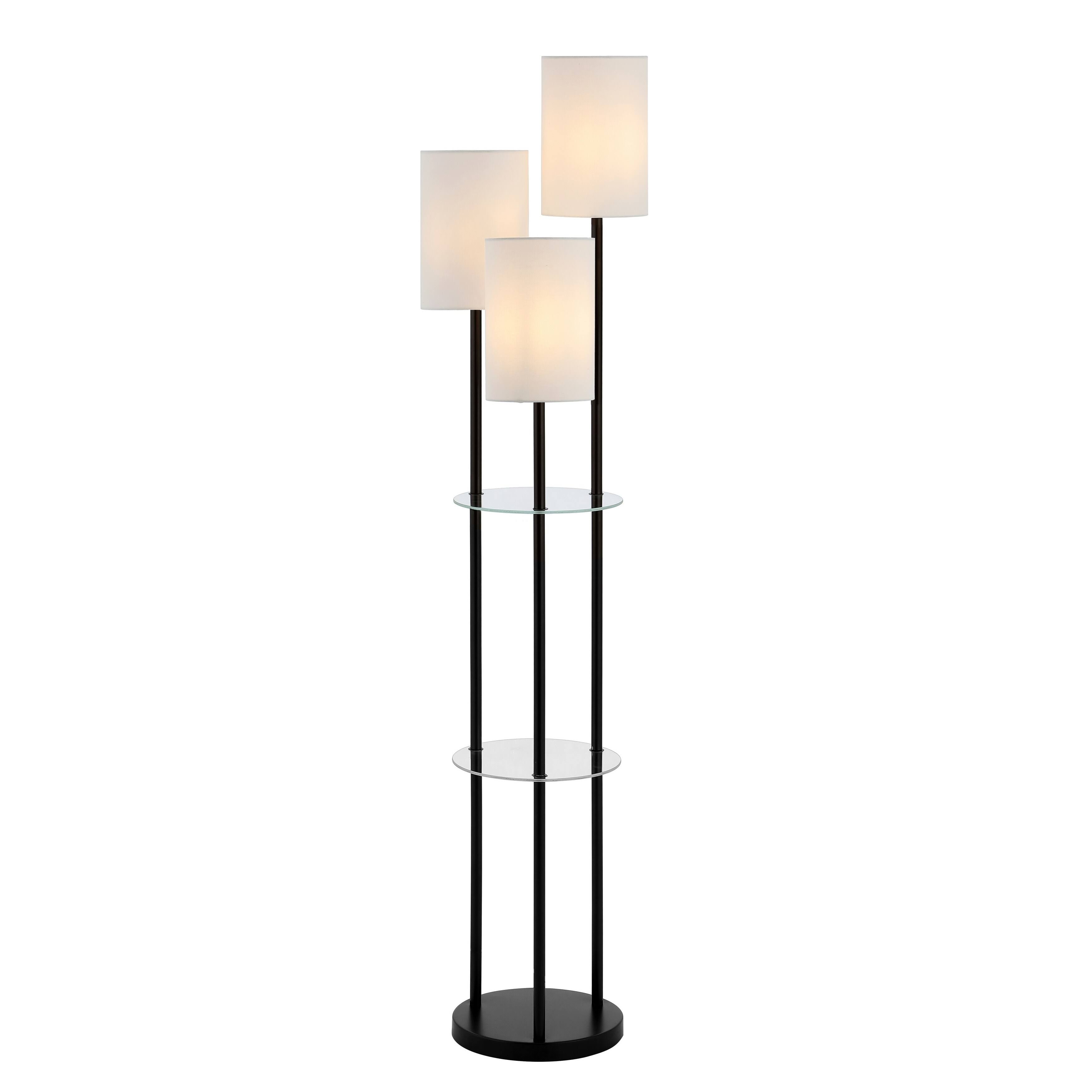 Safavieh Soren Glass and Iron Floor Lamp - Black