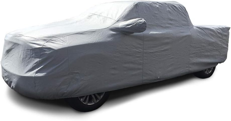 CarsCover Custom Fit 2016-2019 Toyota Tacoma Double Cab 5-ft. Short Bed Truck Car Cover Heavy Duty All Weatherproof Ultrashield