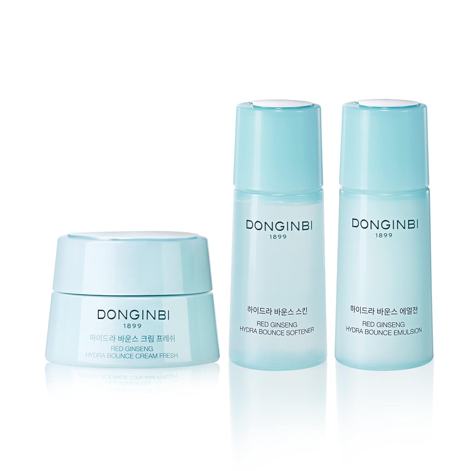DONGINBI Hydra Bounce Korean Skin Care Set - Face Toner, Lotion, and Moisturizer with Red Ginseng and Hyaluronic Acid for Soft, Supple, and Hydrated Skin - Korean Face Moisturizer Pack of 2