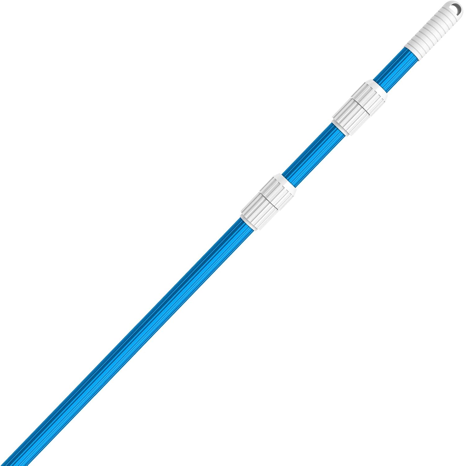 BLIKA 16.5FT Blue Aluminum Telescopic Swimming Pool Pole, 1.30mm Thickness, Pool Pole Telescopic, Pool Poles for Cleaning Pack of 2