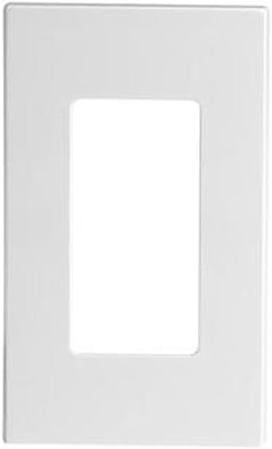 Leviton 80301-SW 20 Pack 1-Gang Decora Plus Wallplate Screwless Snap-On Mount, White Pack of 2