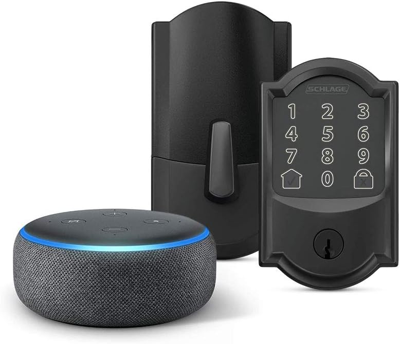 Schlage BE489WB CEN 622 Encode Deadbolt Smart Lock | WiFi Touchscreen Keypad, Matte Black