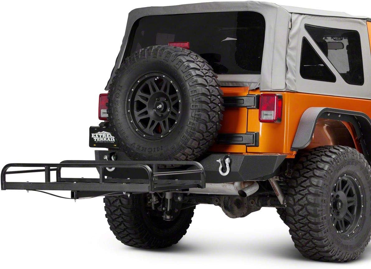 RedRock Hitch Mounted Cargo Rack; 7-Inch XL Compatible with 07-22 Jeep Wrangler JK & JL