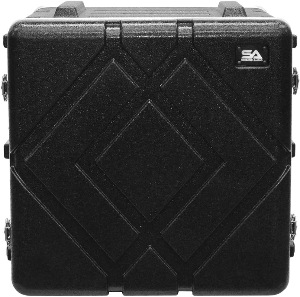 Seismic Audio - SALWR10D - Lightweight 10 Space ABS Rack Case - 10U PA DJ Amp Effects Stackable Flight Rack Case