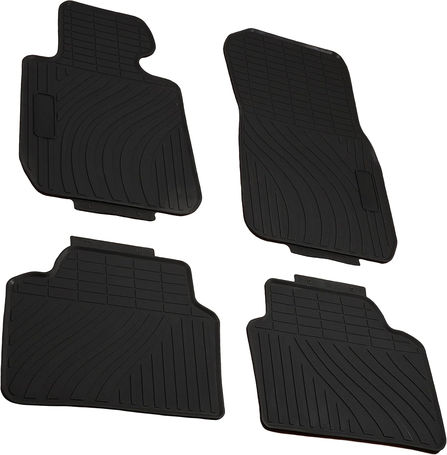 EnRand Floor Mats-Rubber Slush Front and Rear Seat Floor Mats-All Weather Protector Accessories for BMW 3/4 Series F30 F80 F31 F32 F33 F36 320i 328i 335i 2012-2018