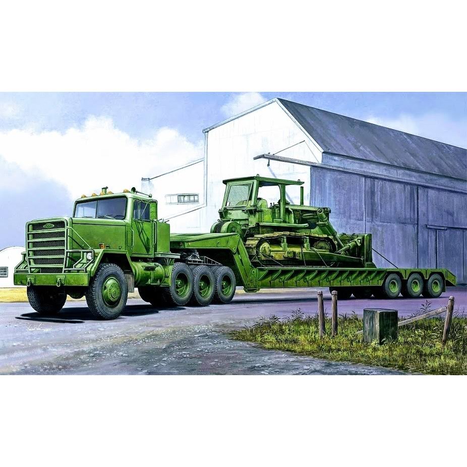 Trumpeter Model Kit M920 Tractor Tow M870A1 Semi Trailer- 1:35 - Mili