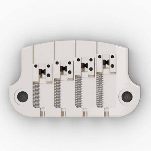 Hipshot Supertone 3Point 4String .696 Bass Bridge Nickel 17.7mm Spacing by Best Bass Gear