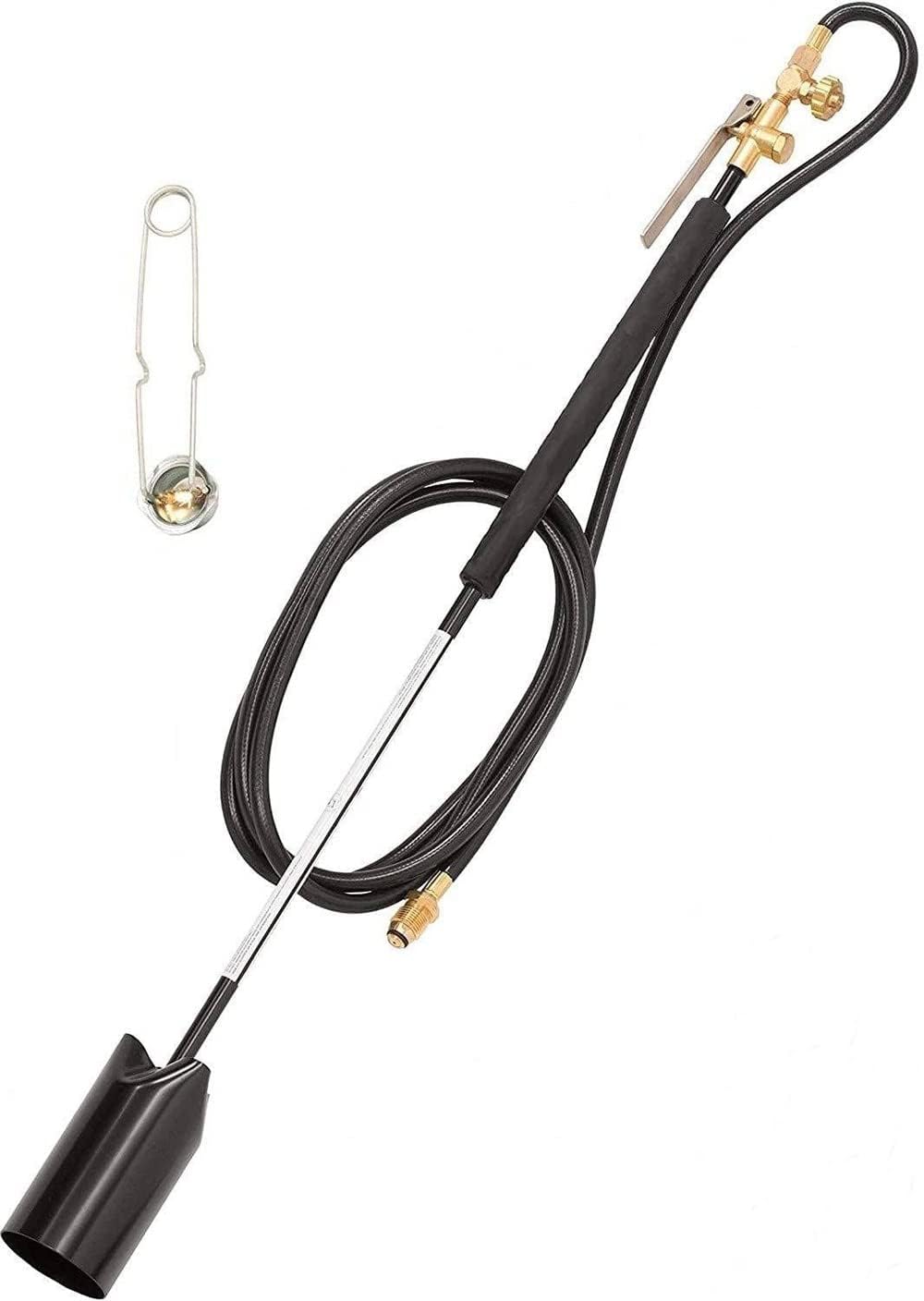 PAVEMADE Propane Torch Weed Burner, 500,000 BTU Heavy Duty Flame Thrower, Black, High Output Blow Torch, Hose Sparker Included, Outdoor Garden, Trigger Start, Patio Dragon, Gas Tank Not Included