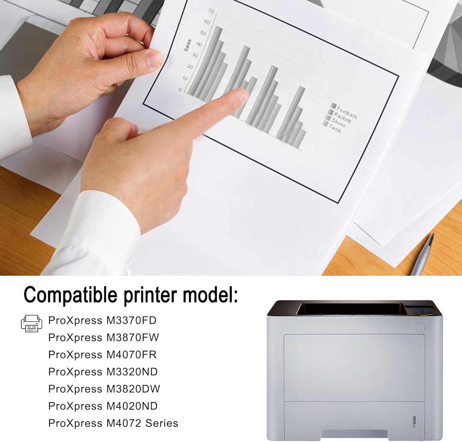 2 Pack Black Compatible MLT-D203S D203S 203S Toner Cartridge Replacement for MLTD203S ProXpress M4020ND M4070FR M3320ND M3820DW M4072 M3370FD M3870FW Printer Toner