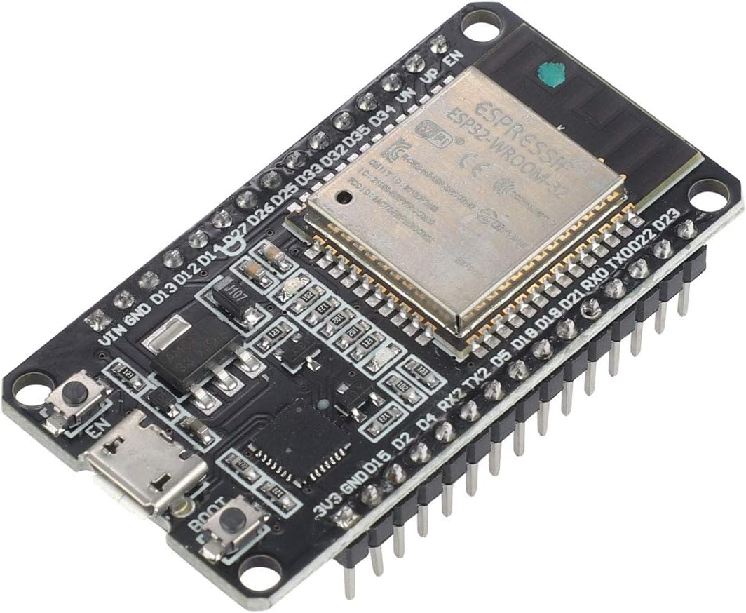 VKLSVAN ESP-WROOM-32 ESP32 ESP-32S Development Board 2.4GHz Dual-Mode WiFi + Bluetooth Dual Cores Microcontroller Processor Module for Arduino IDE Pack of 2