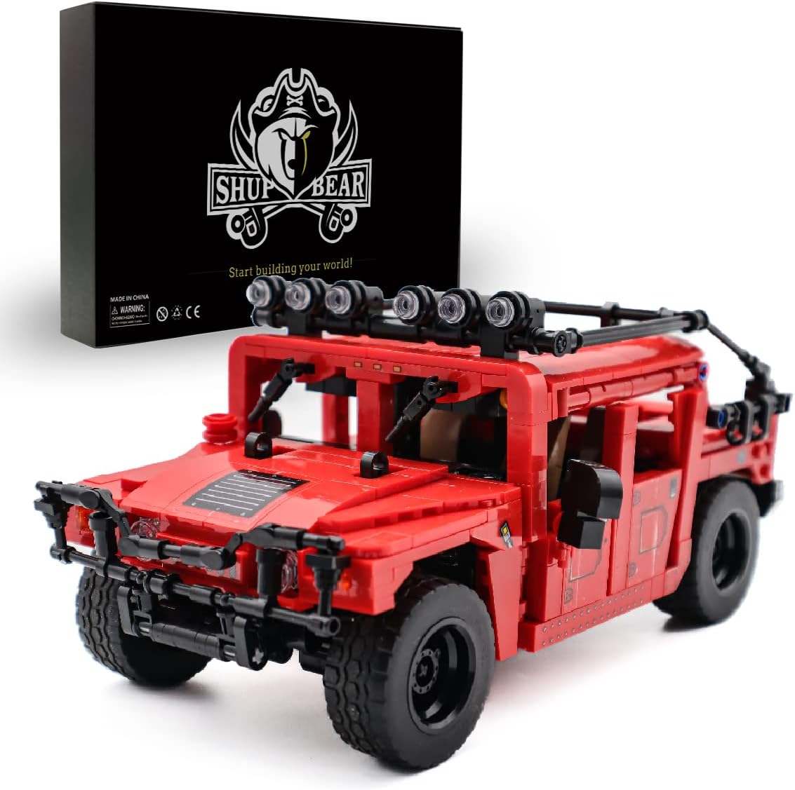 ShupBear Creator Speed Red Racing Car Set,Building Blocks Kit Set Adult Truck Model Toy for Boy(953PCS)