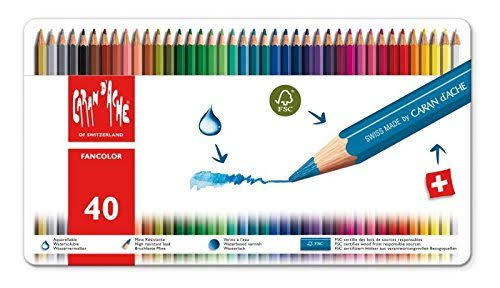 Caran d&Ache Fancolor Color Pencils 40 Colors