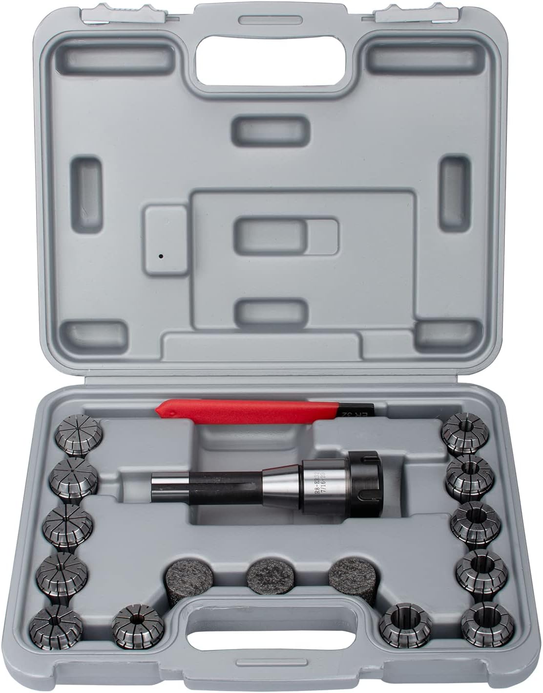 INPANOLS R8 Collet Set with 12 PCS ER32 Collets (0.0004'' Accuracy), R8 ER32 Collet Chuck Set