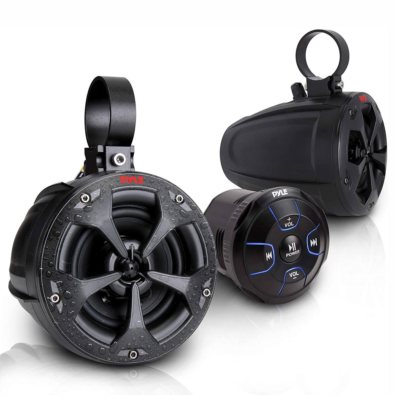 Pyle PLUTV46BTA 2 Way 4 inch Off Road Bluetooth 800W Marine Speakers (2 Pack) by VM Express 82057133