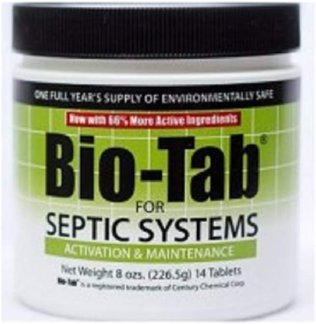 BioTab for Septic system (14 Tablets) 8 ozs (226.5g) Pack of 2