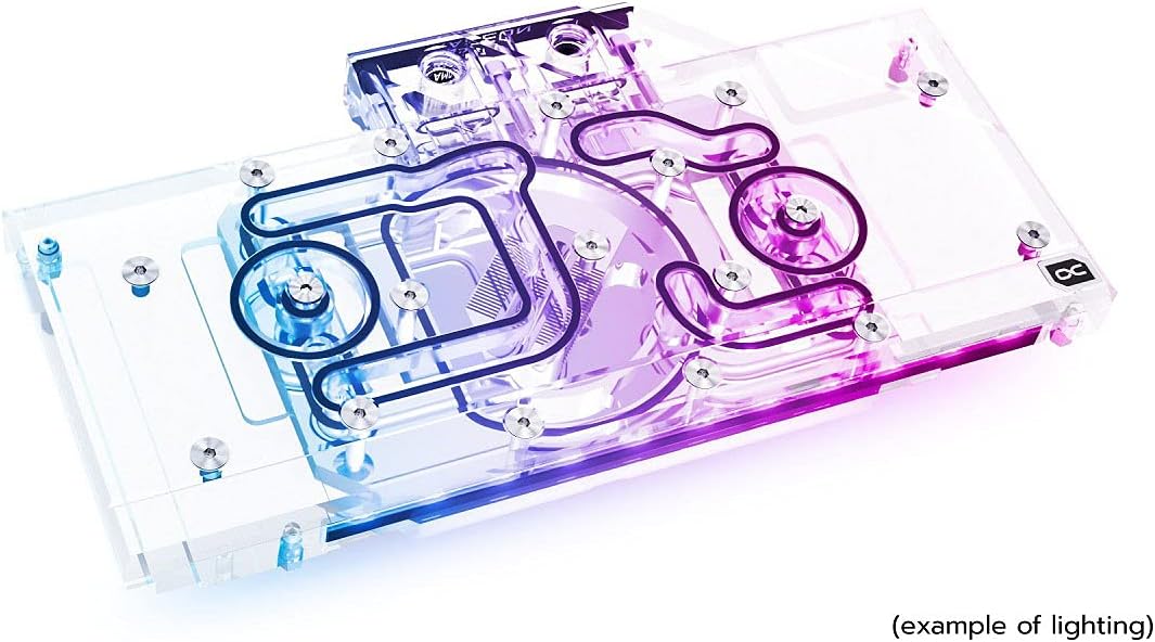 Alphacool Eisblock Aurora GPX-A GPU Water Block & Backplate, RX 6700XT (Reference Design), D-RGB, Nickel/Plexi