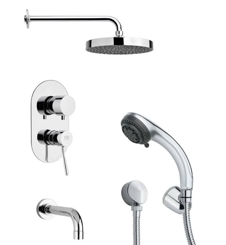 Nameeks Tsh4145 Chrome Remer Shower Tub and Shower Trim Package, Silver
