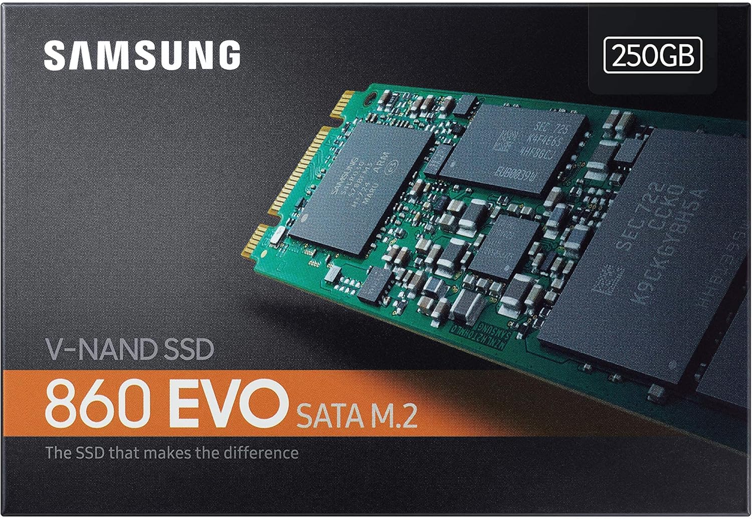 Sam-Sung 860 EVO M.2 SATA SSD 250GB Internal Solid State Drive MZ-N6E250 Compatible with M.2 SATA Pack of 2
