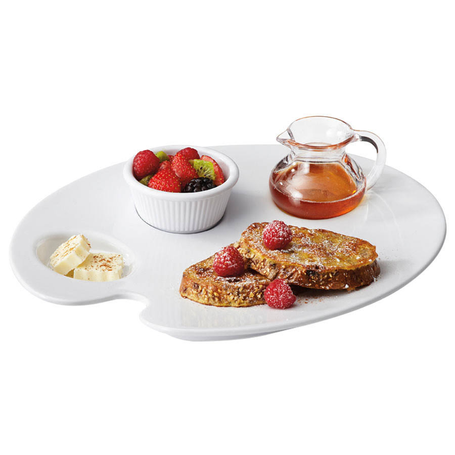 Get PP-977-W Let&s Party White 12x22 Painter&s Plate - 12/Pack