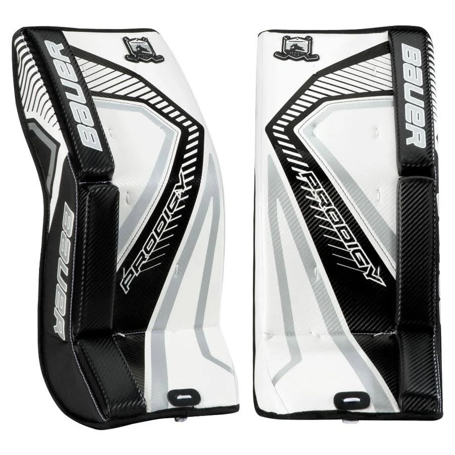 Bauer Prodigy 3.0 Goalie Leg Pads - Youth - White/Black/Silver - M