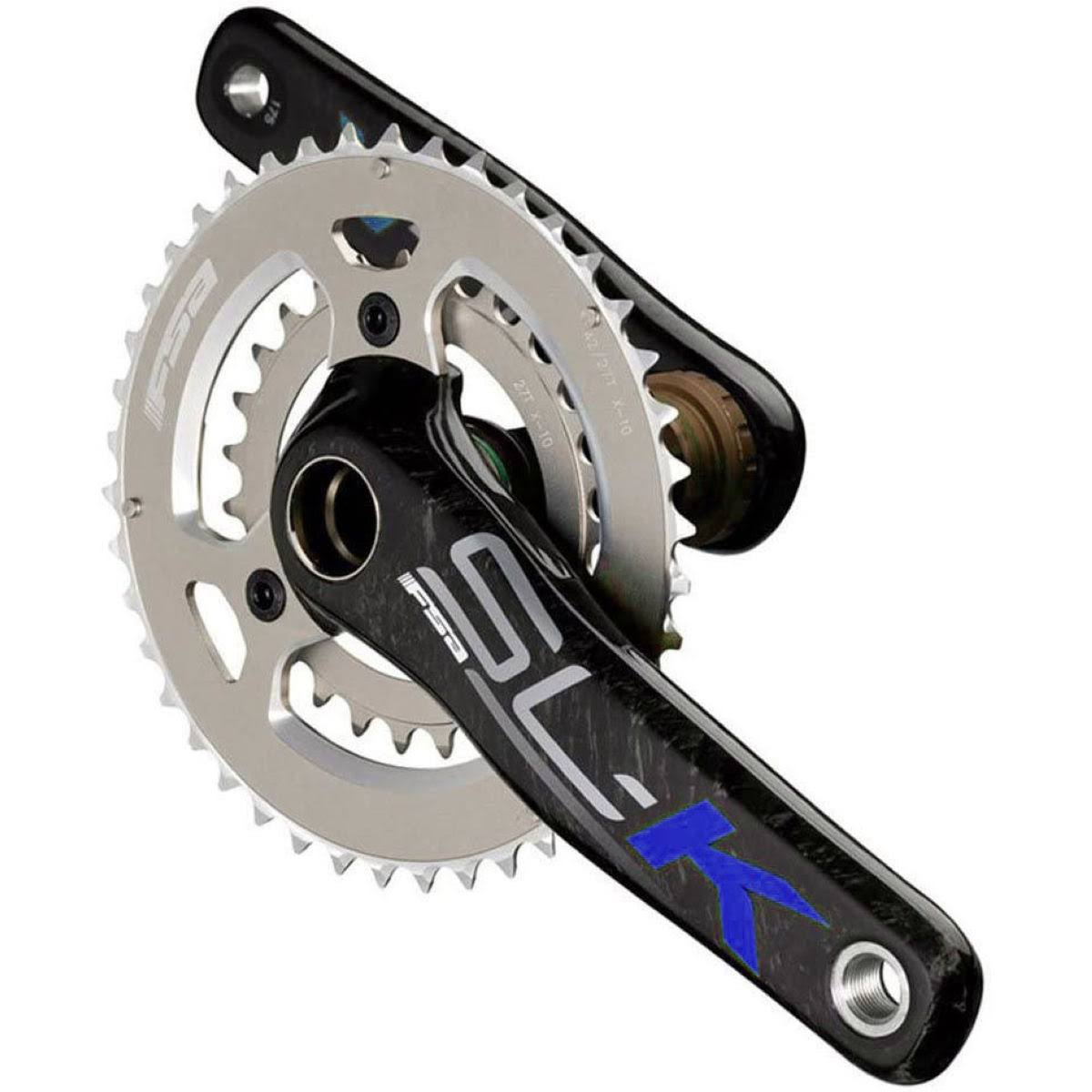 FSA SL-K MTB Double 10 Speed Chainset - SRAM - Black-Blue