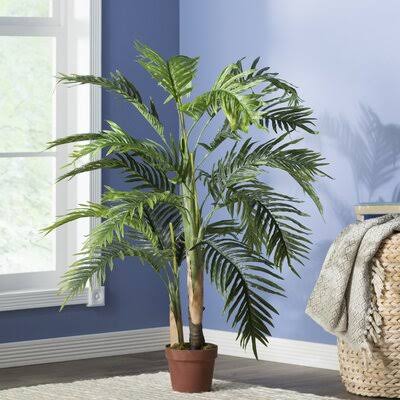 42.25x22 Artificial Palm Tree in Pot Beachcrest Home