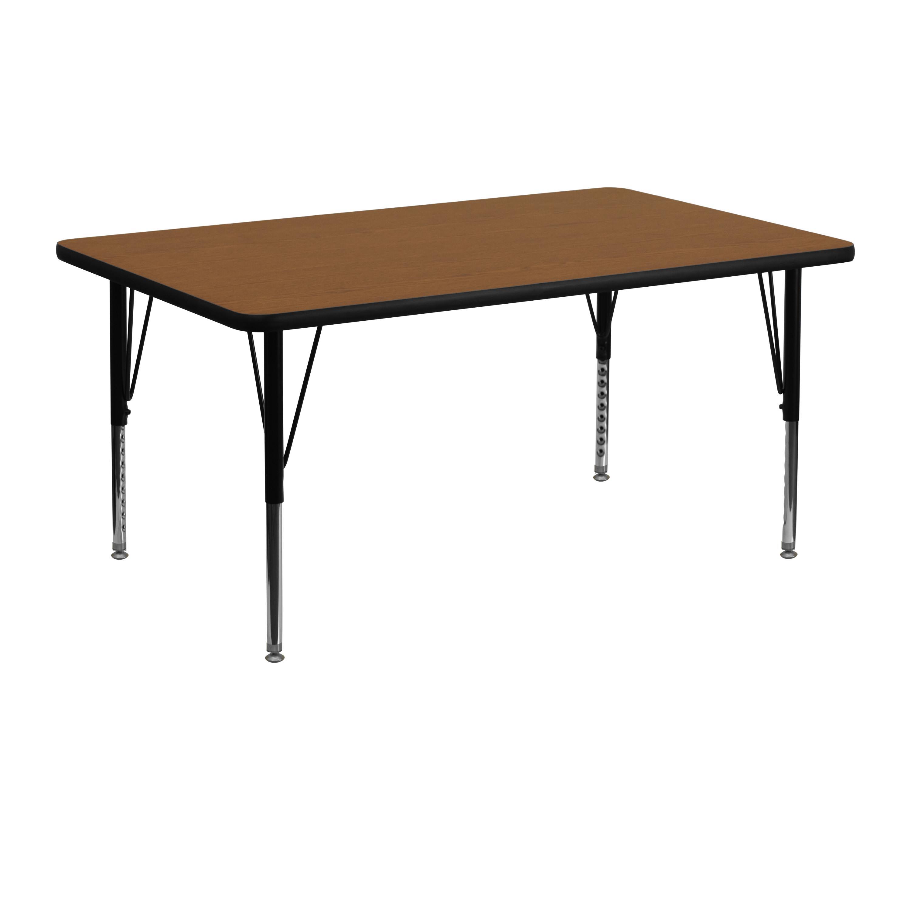 Flash Furniture 24&&W x 48&&l Rectangular Oak HP Laminate Activity Table