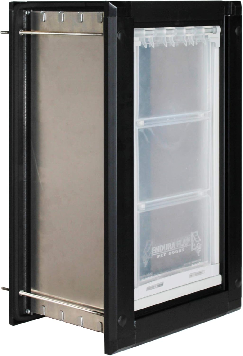 Endura Flap Pet Door for Walls Single Flap | Extra Insulated & Cold Weather Dog Door | Aluminum Frame, Telescoping Tunnel, & Locking Cover | Small, Medium, Large, Extra Large | White, Tan, Black