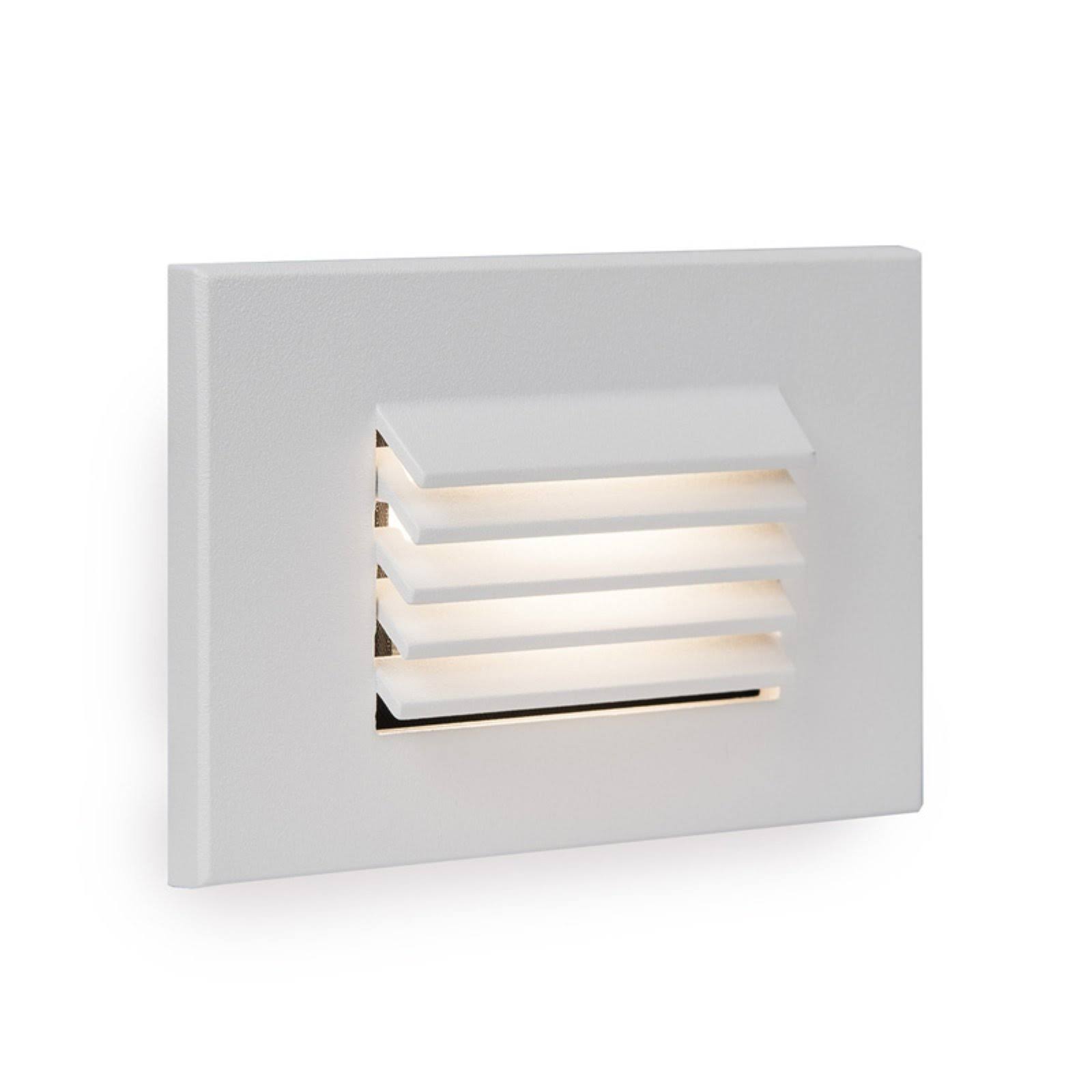 WAC Lighting 4051-30WT LED Low Voltage Horizontal Louvered Step and Wall Light 3000K, White