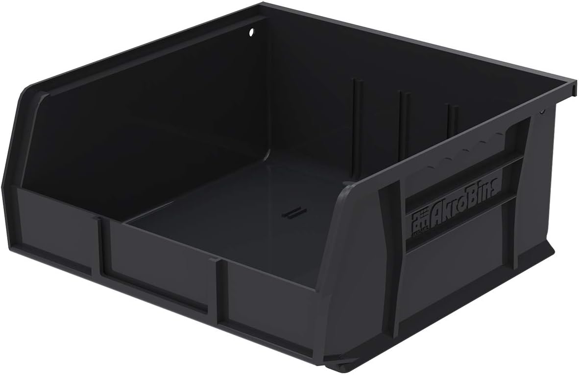 Akro-Mils 30235 AkroBins Plastic Storage Bin Hanging Stacking Containers, (11-Inch x 11-Inch x 5-Inch), Yellow, (6-Pack) Pack of 2