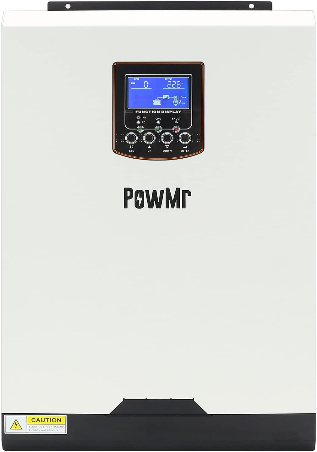 PowMr 5000W Hybrid Inverter 48V, Pure Sine Wave Inverter 48V DC to 220V-230V AC with 50A PWM Solar Controller,Supply Multi-Function Hybrid Inverter Support Utility/Generator/Solar Energy