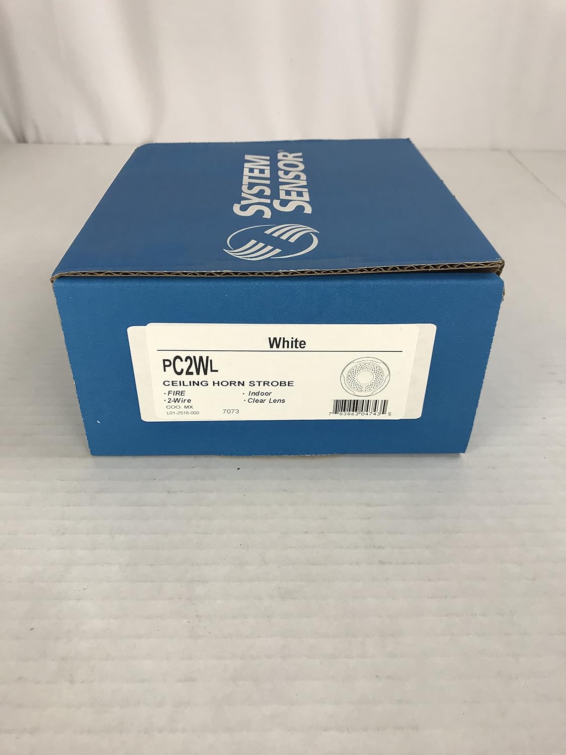 System Sensor PC2WL 2 Wire Horn Strobe Ceiling MT, White Pack of 2