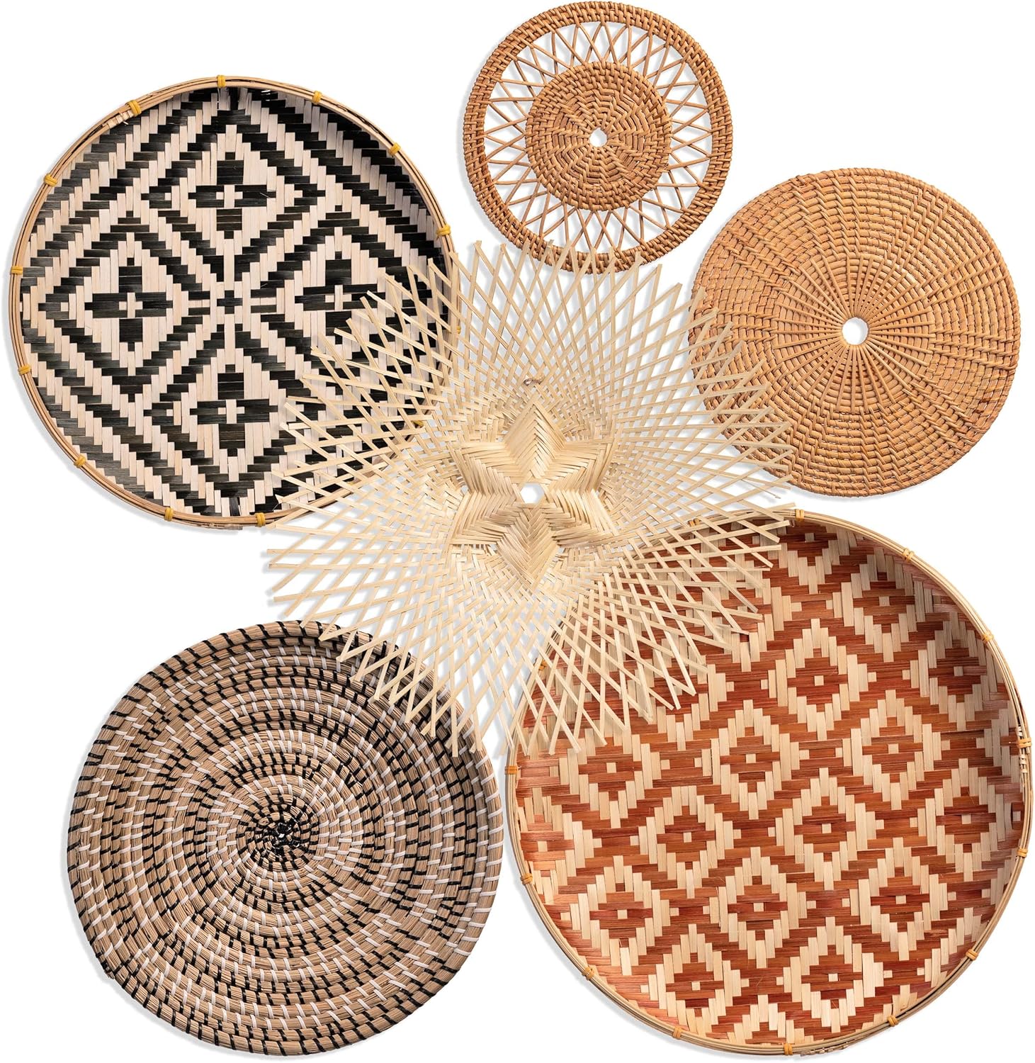 KushimHome Wall Basket Decor Set, 18