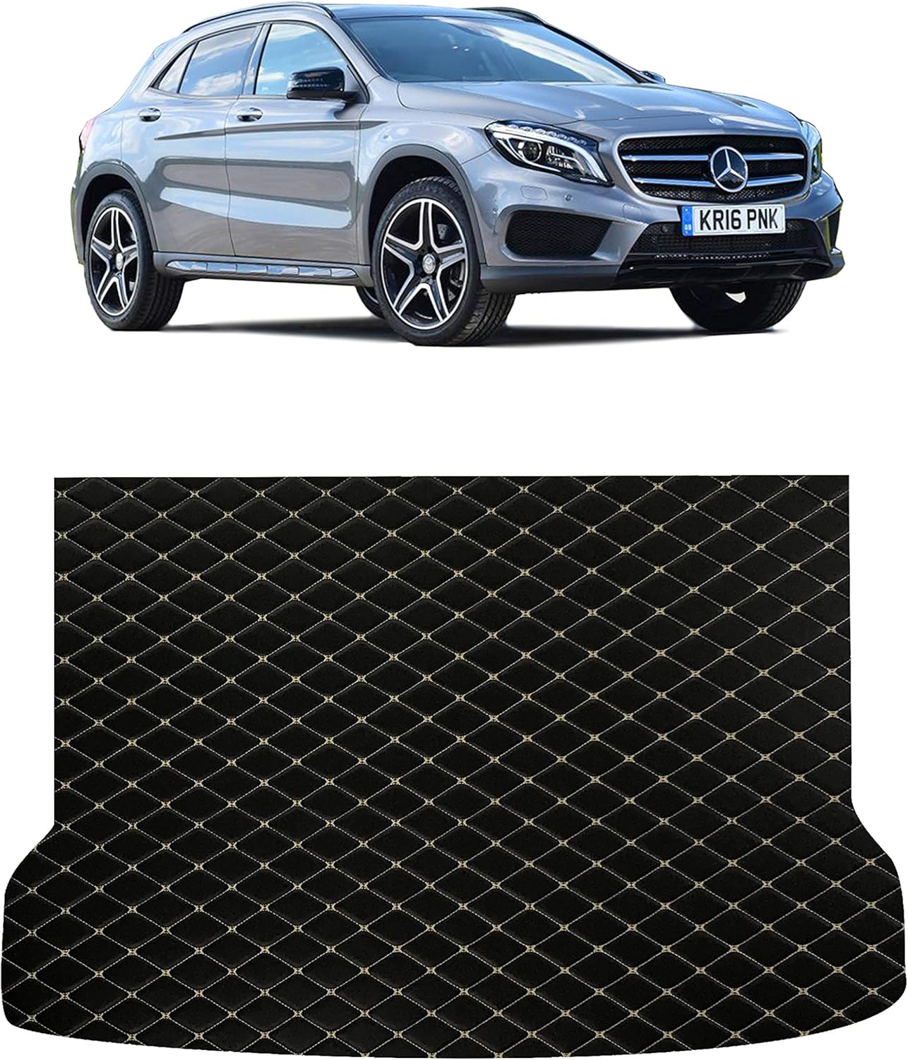Custom Fit [Made in USA] All Weather Heavy Duty Full Coverage Floor Mat Floor Protection [Front and Rear] for 2015 2016 2017 2018 2019 2020 Mercedes Benz GLA Class GLA250 - Black Single Layer