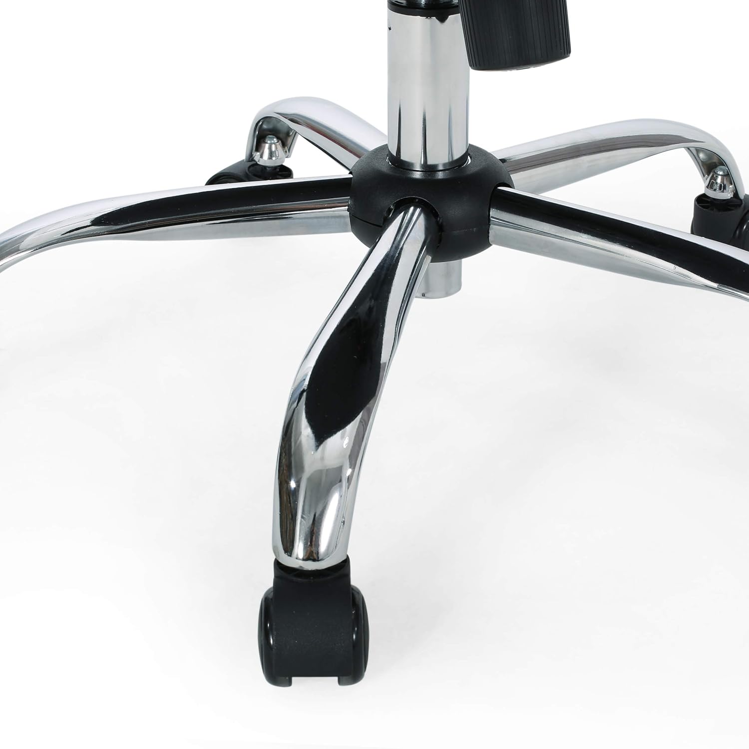 Christopher Knight Home Jacob Modern Glam Swivel Office Chair, White and Silver