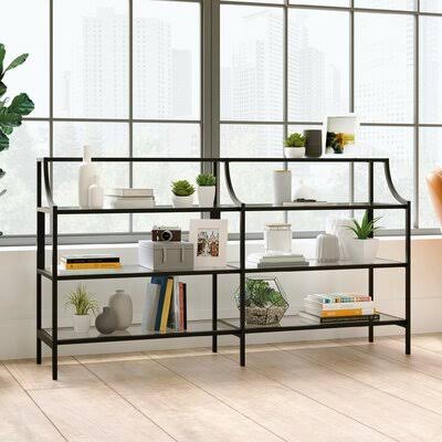 Damon 59.4x22 Console Table Mistana Color: Black