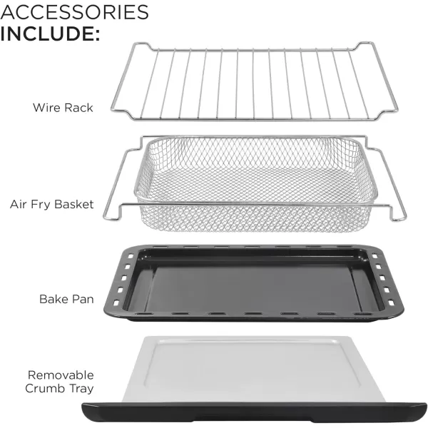 Air Fryers EAF9100 Maxi-Matic Electric Fryer Oven, Oil-Less Convection Oven Extra large 25L Capacity, Grill, Bake, Roast, Air Fryer, 1640-Watts, Black, 16.88