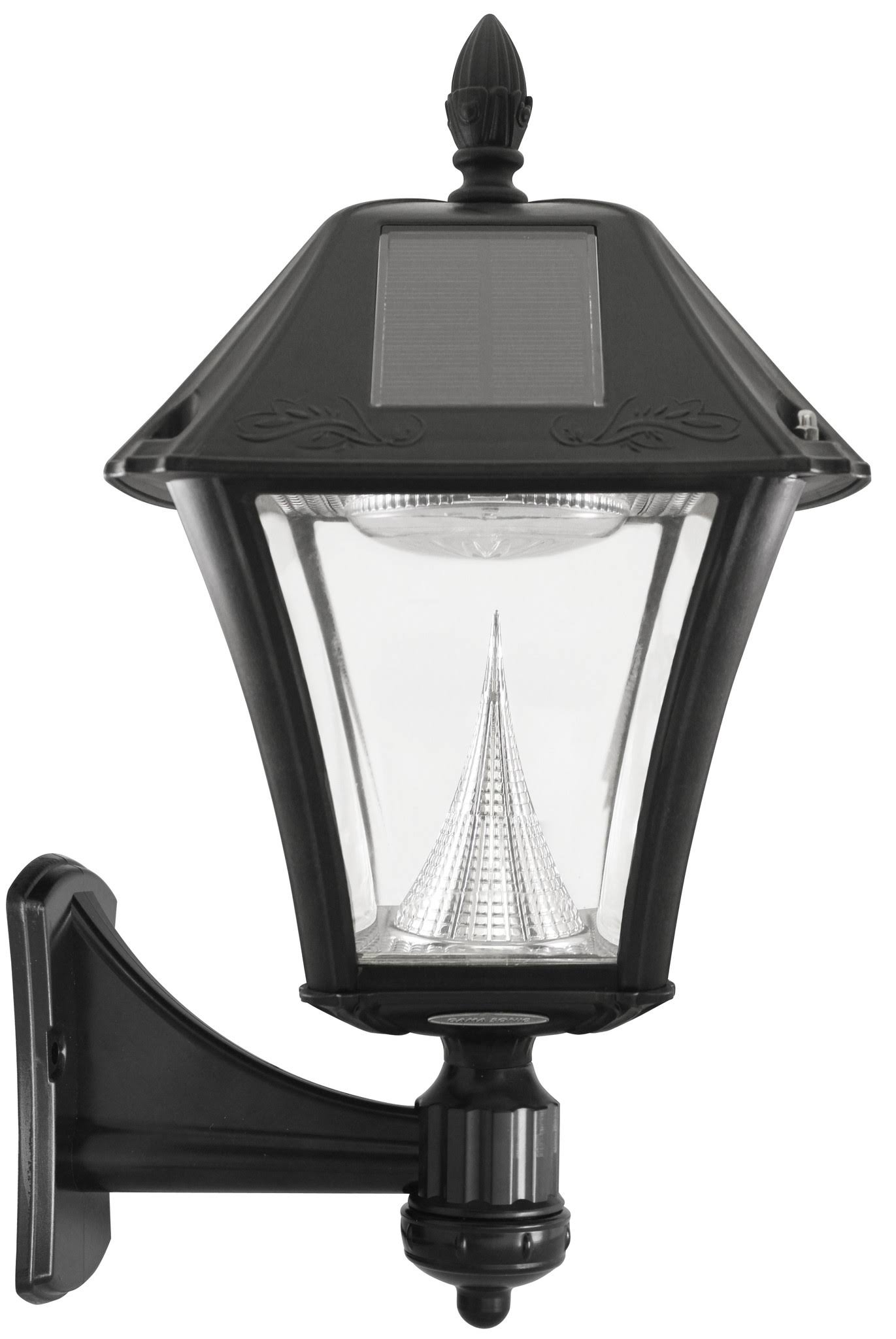 Gama Sonic Baytown II Solar Outdoor LED Light Fixture, Black