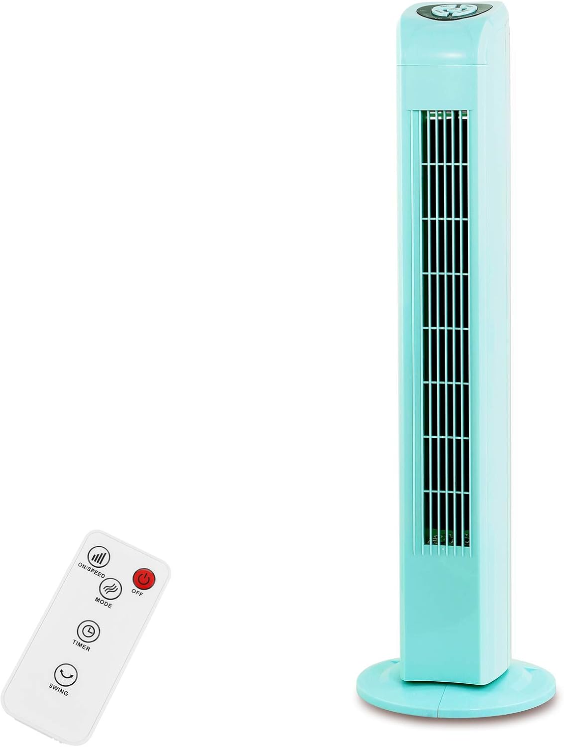 Kismile 47'' Tower Fan with Remote, Oscillating Quiet Cooling Fan, Bladeless Standing Fan with 3 Modes, Built-in Timer, LCD Display for Home/Office (Pink, 47 Inch) Pack of 2