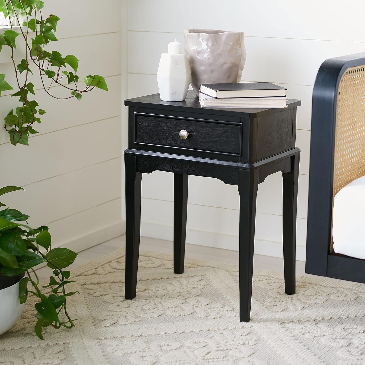 Safavieh Home Collection Opal Black 1-Drawer Accent Table ACC5719B