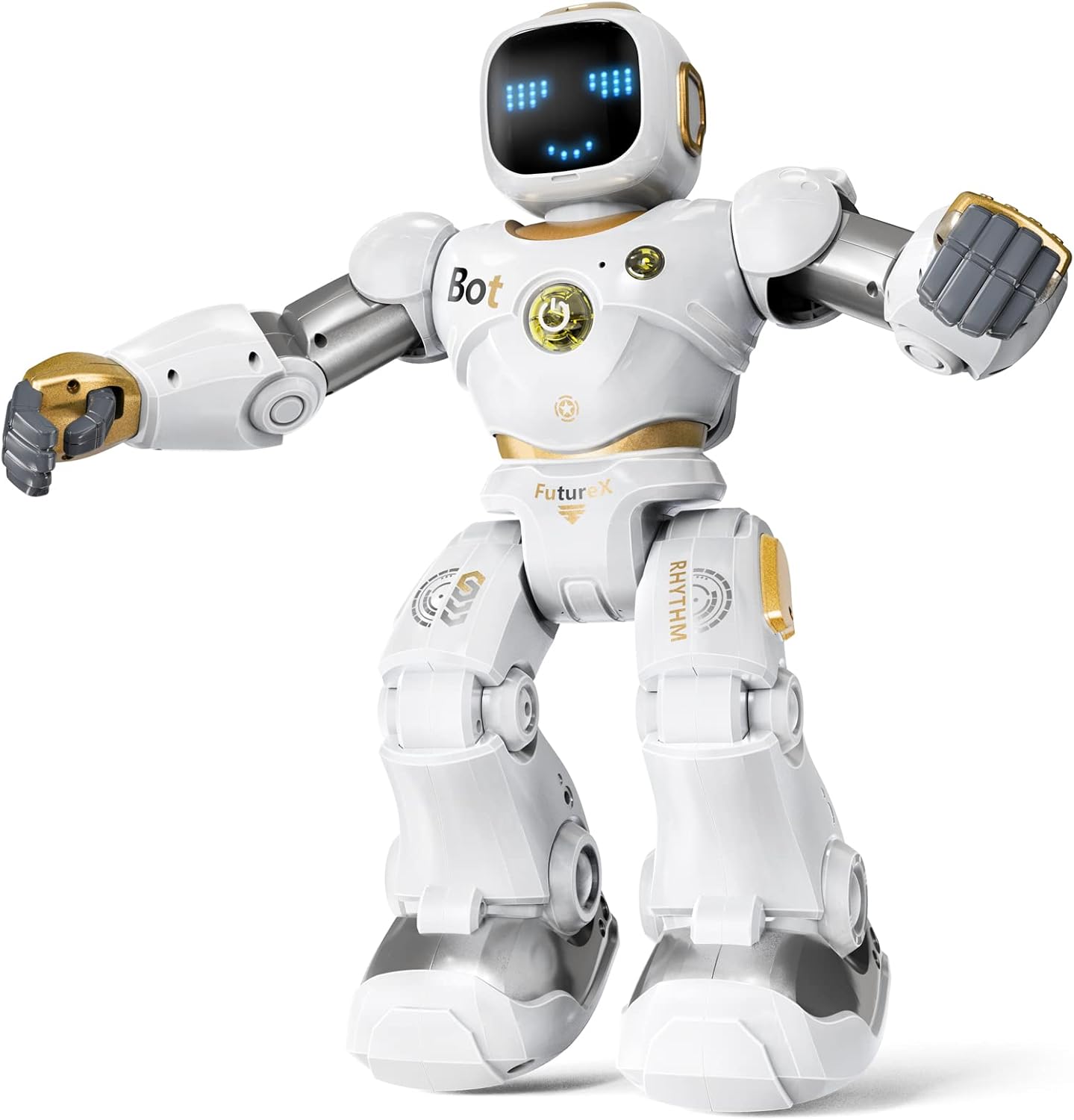 Ruko Large Smart Robots for Kids, Programmable and Interactive RC Toy, Remote Control + APP Control + Voice Control + Bluetooth Player + Gravity Sensor, Best Gift for 4 5 6 7 8 9 Boys and Girls