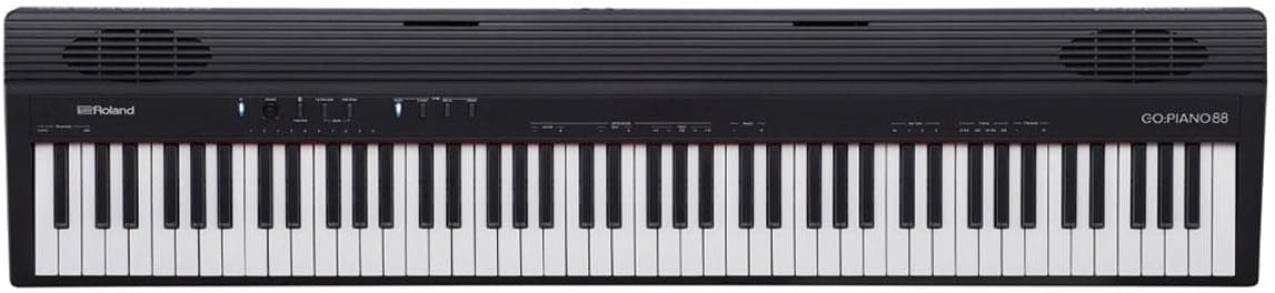 Roland GO:PIANO88 88-Note Digital Piano with Onboard Bluetooth Speakers - with H&A Closed-Back Studio Monitor Headphones