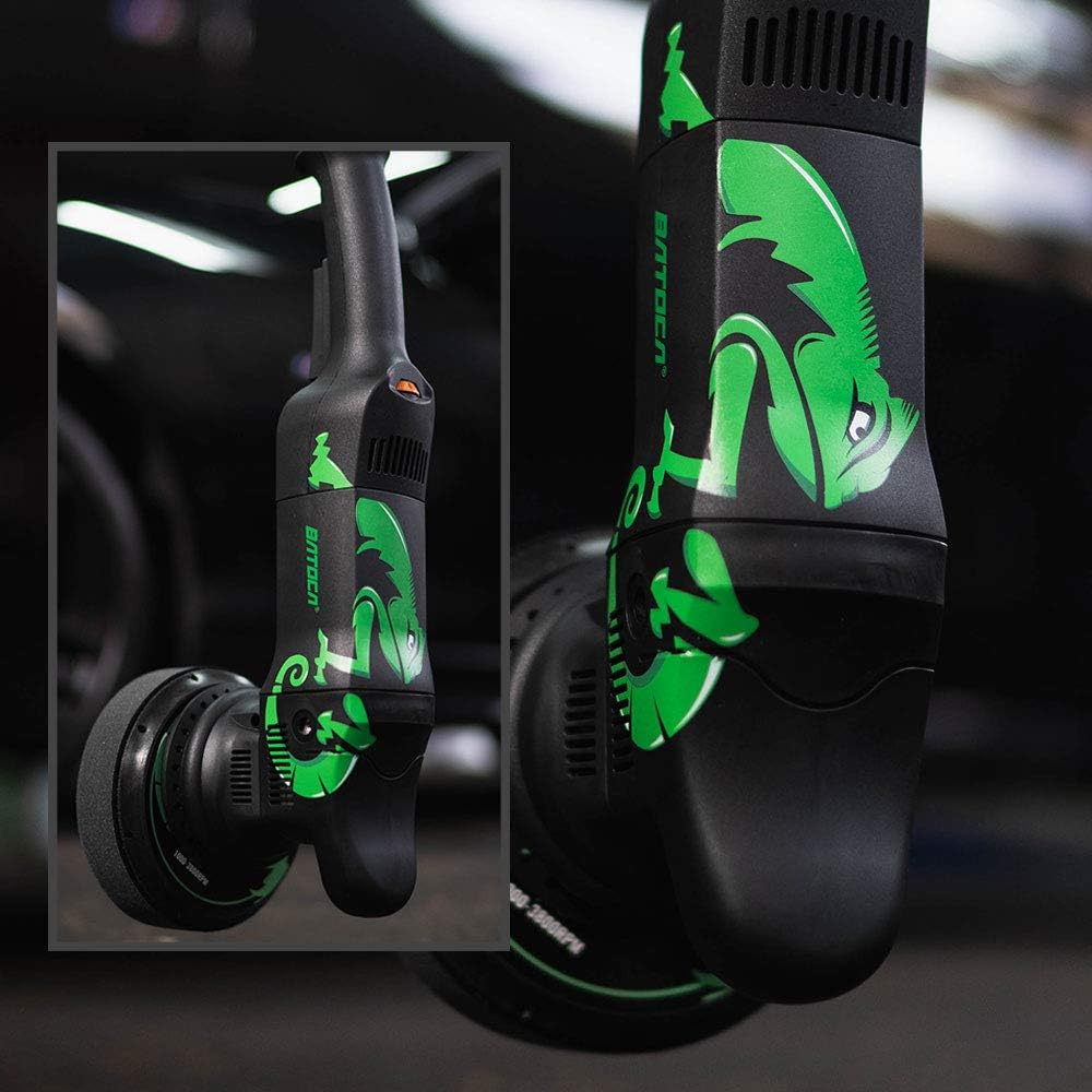 BATOCA Dual Action Polisher, 6 Inches and 700w Random Orbital Car Buffer Polisher, 6 Variable Speed DA Polisher with Foam/Wool Pads, Polish Bonnet, Microfiber Towels for Waxing,Buffing,Polishing