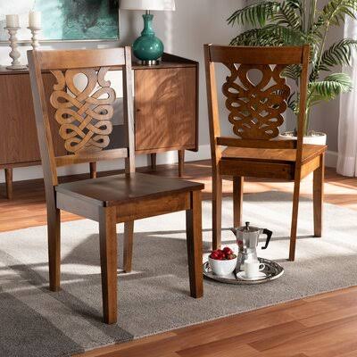 Dembinski Solid Wood Queen Anne Back Side Chair Red Barrel Studio Frame Color: Walnut Brown